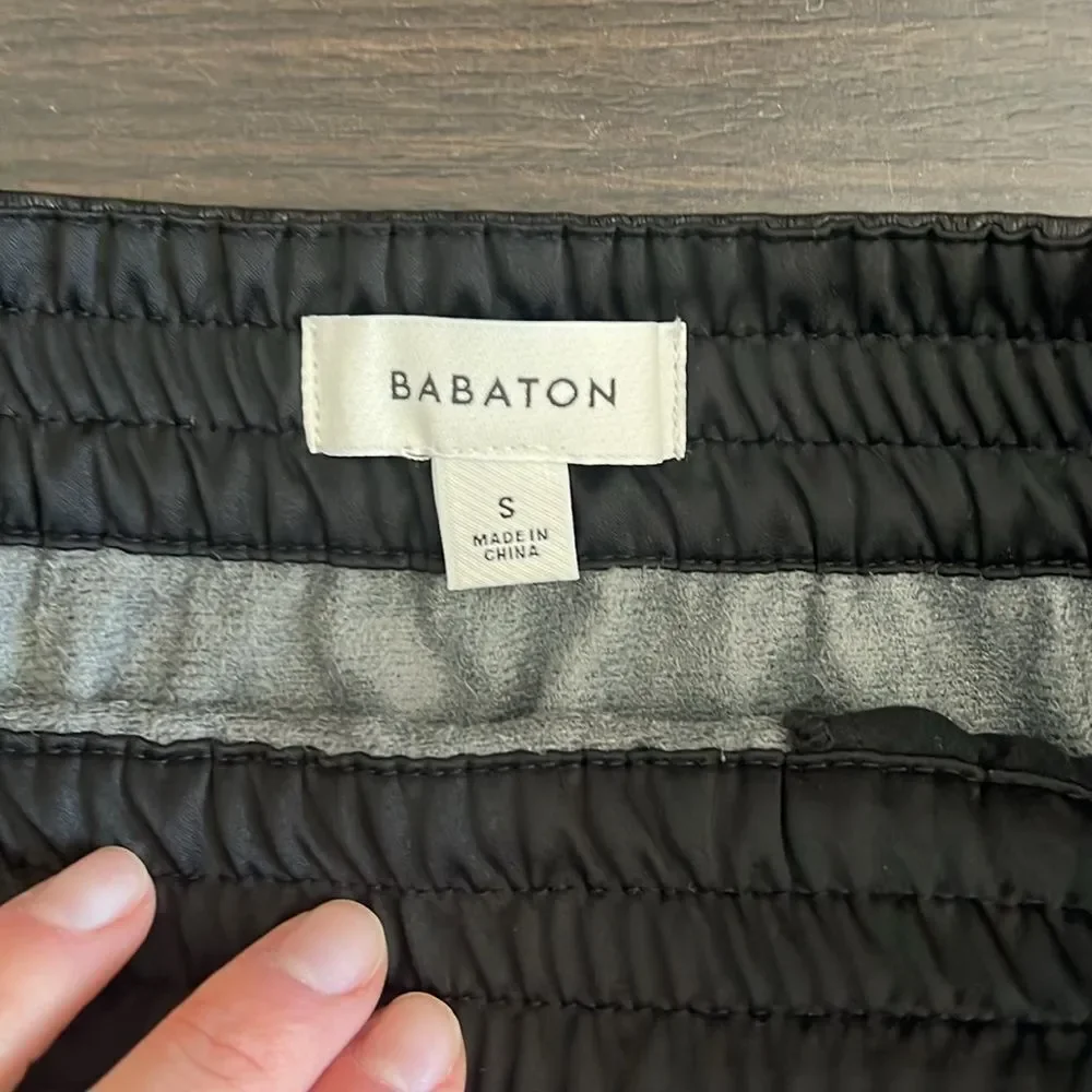 BABATON MINI LEATHER SKIRT, SMALL